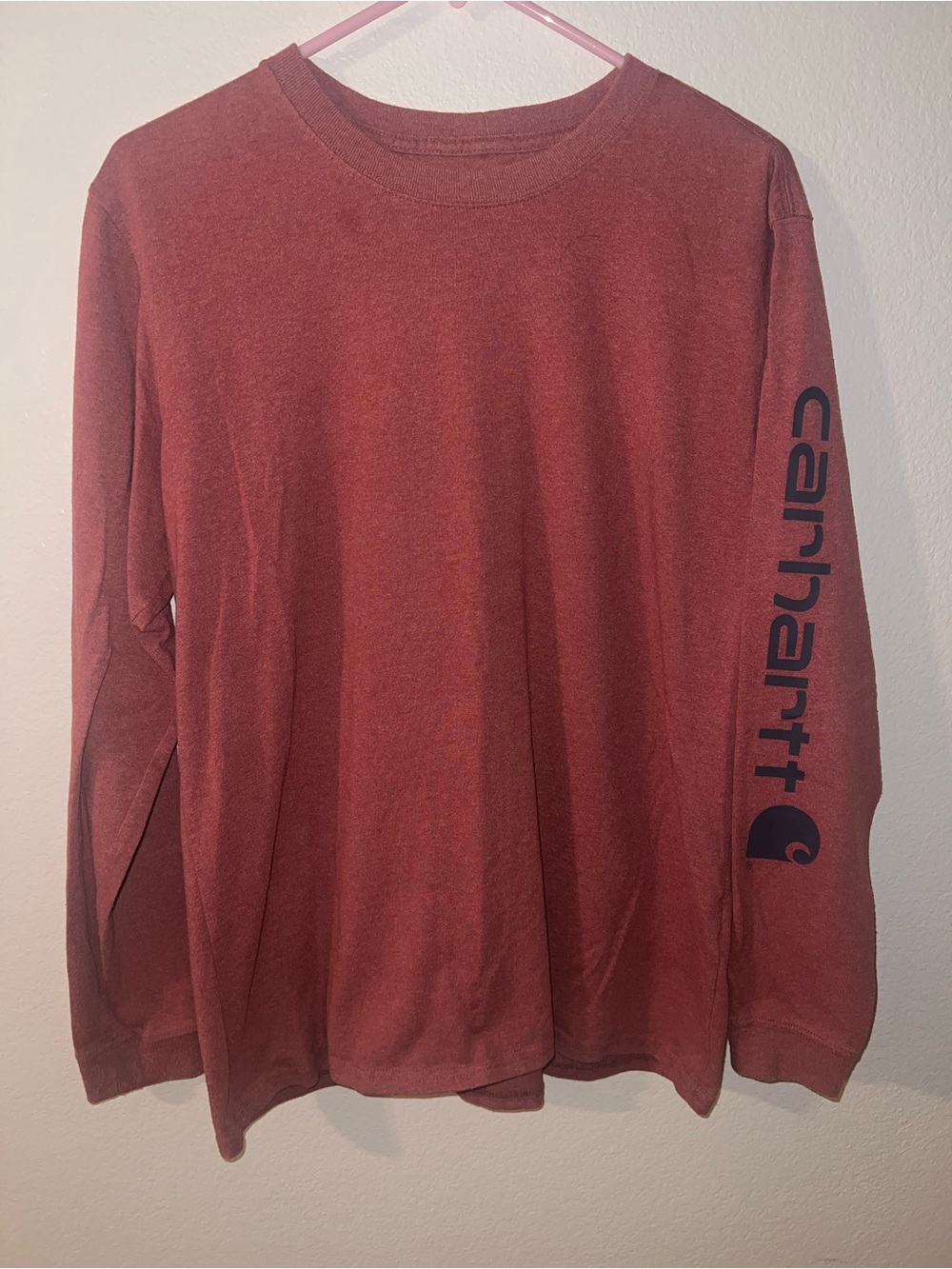Carhartt Long-Sleeve Tee in Brick Red